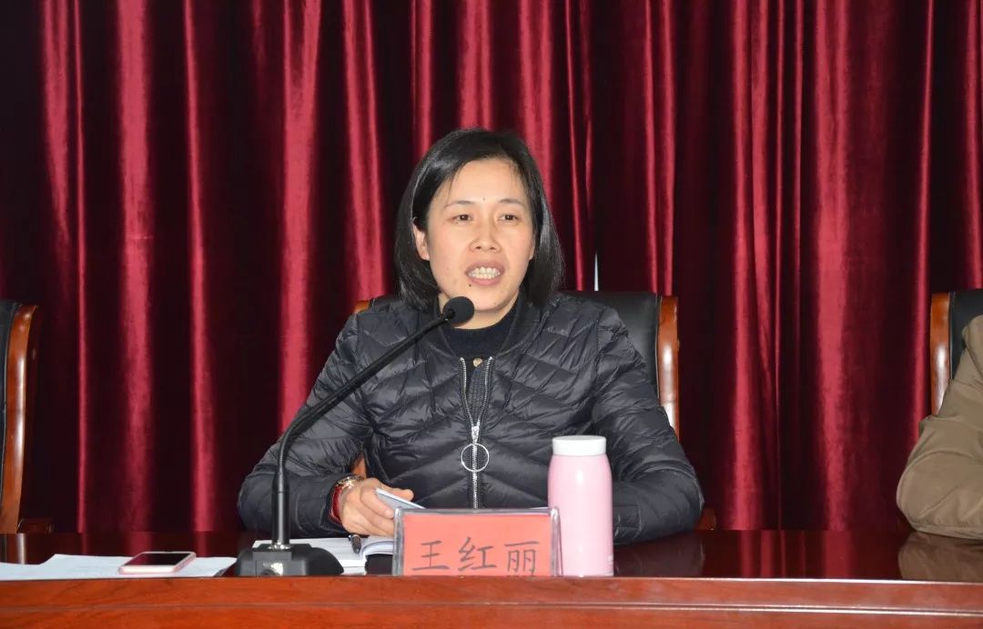 会上,县卫健局党委委员,副局长王红丽作了讲话,对县妇幼保健院2019年