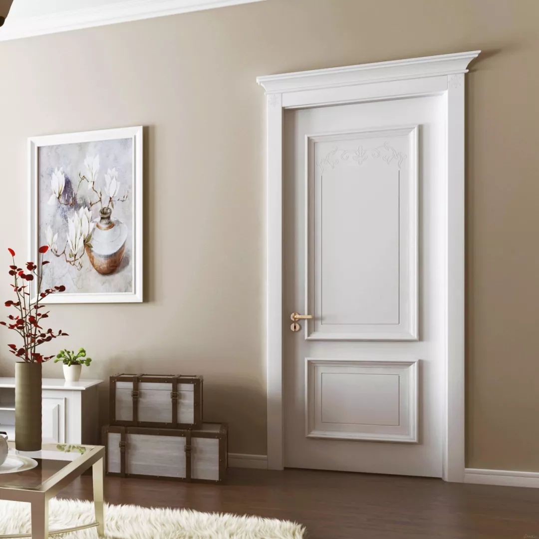 对颜色不敏感,最简单直接的办法就是选择白色作为卧室门的颜色