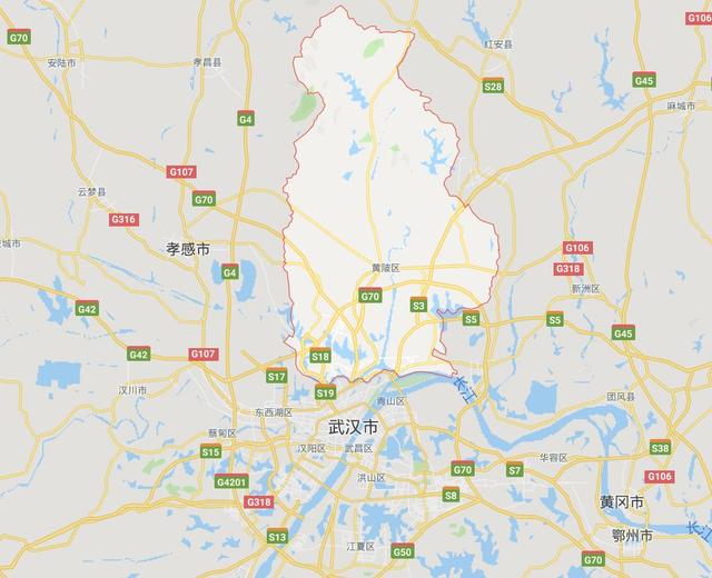 黄陂区域地图到黄陂的交通还是很便捷,可以走武汉大道北延长线上岱黄