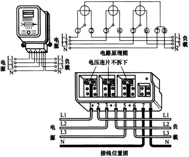 三相電錶接線圖三相四線電錶接法初學電工都能看懂