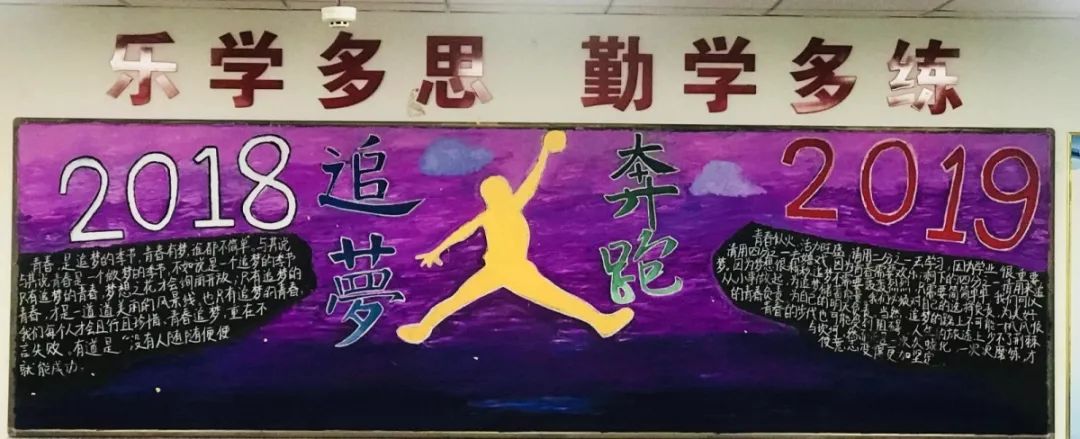 追梦奔跑记高一年级下学期第一期主题黑板报