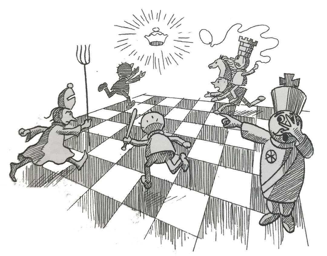 国际象棋海报手绘图片