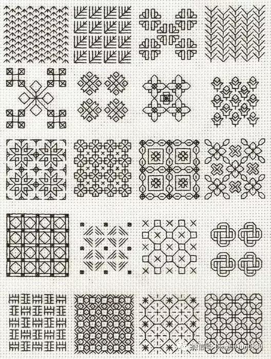 刺子绣怎么画格图片