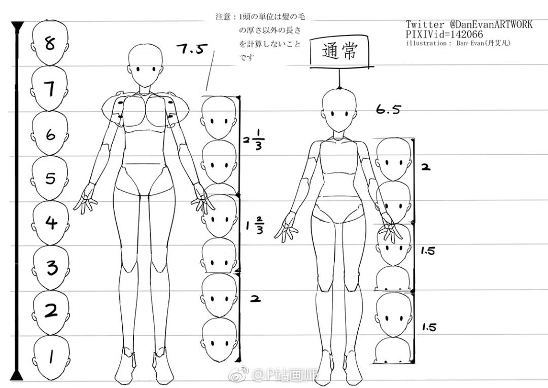 的比例▼作者:日本插画师momoco_haru动漫人物线稿一百多张够不够你画