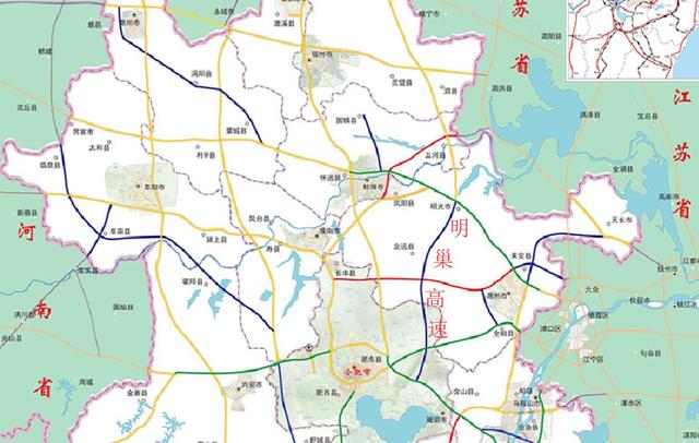 安徽滁州境内将建一条新的高速公路,惠及明光,凤阳,定远和全椒