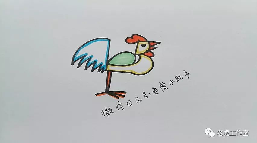 用数字123画公鸡图片