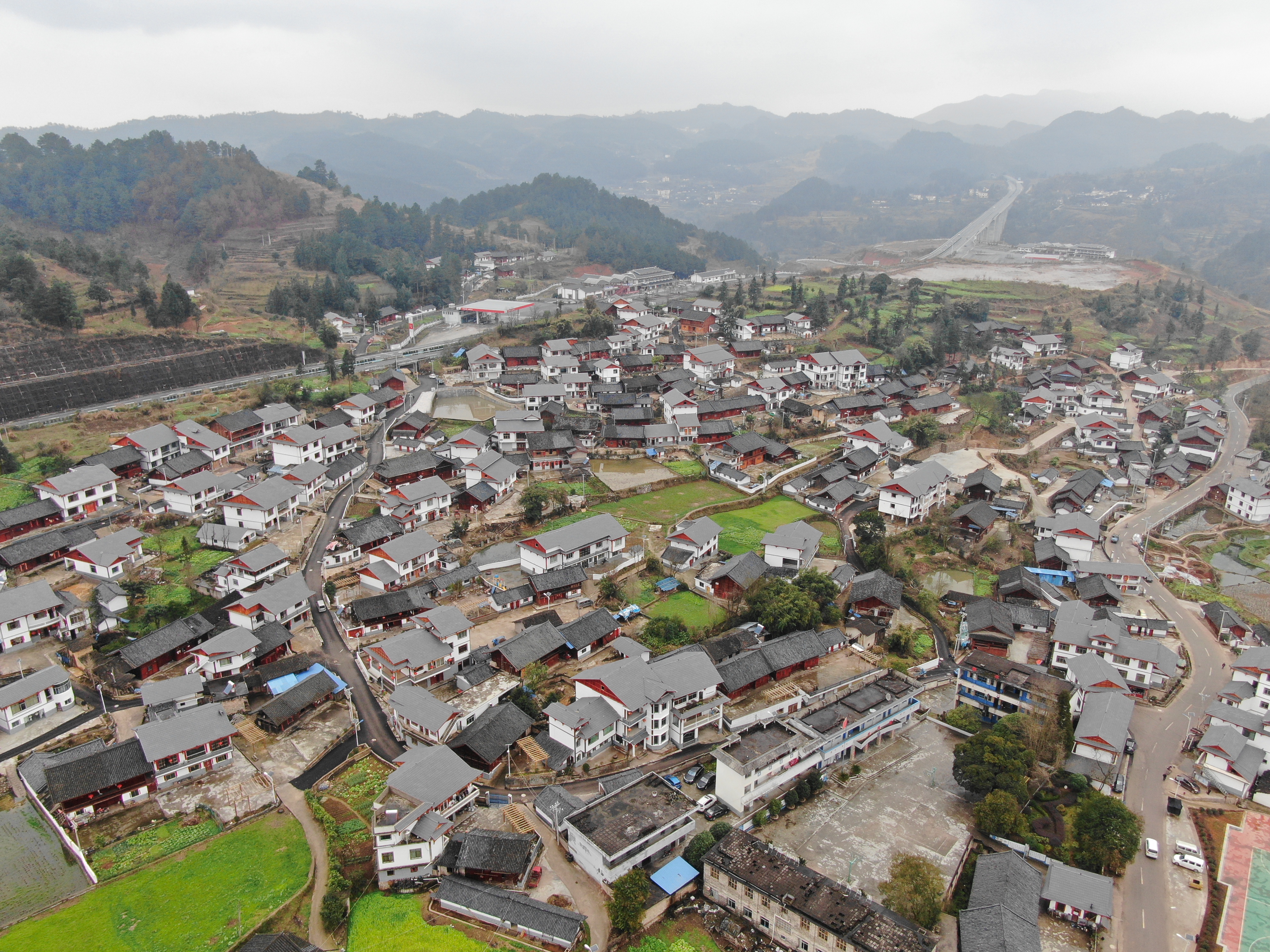 俯瞰贵州乡村美景