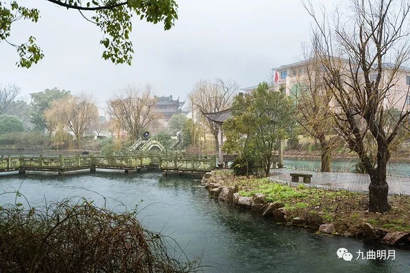 雨中美丽乡村奉化蒋家池头村