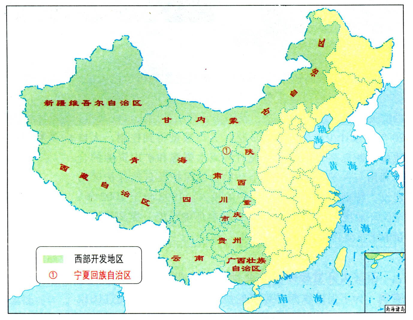 中国西部地区是在哪里,占全国总面积71%,人口