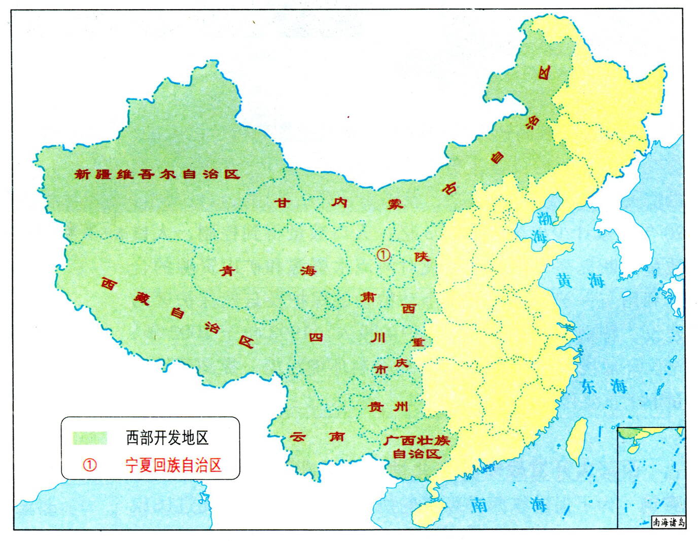 中國西部地區是在哪裡佔全國總面積71人口約35億