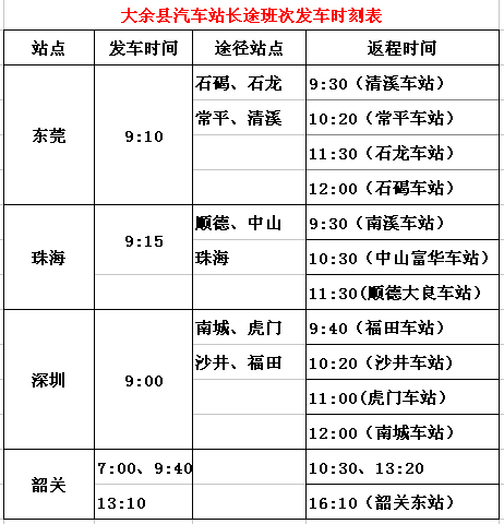 东莞总站汽车时刻表(东莞总站汽车站时刻表)