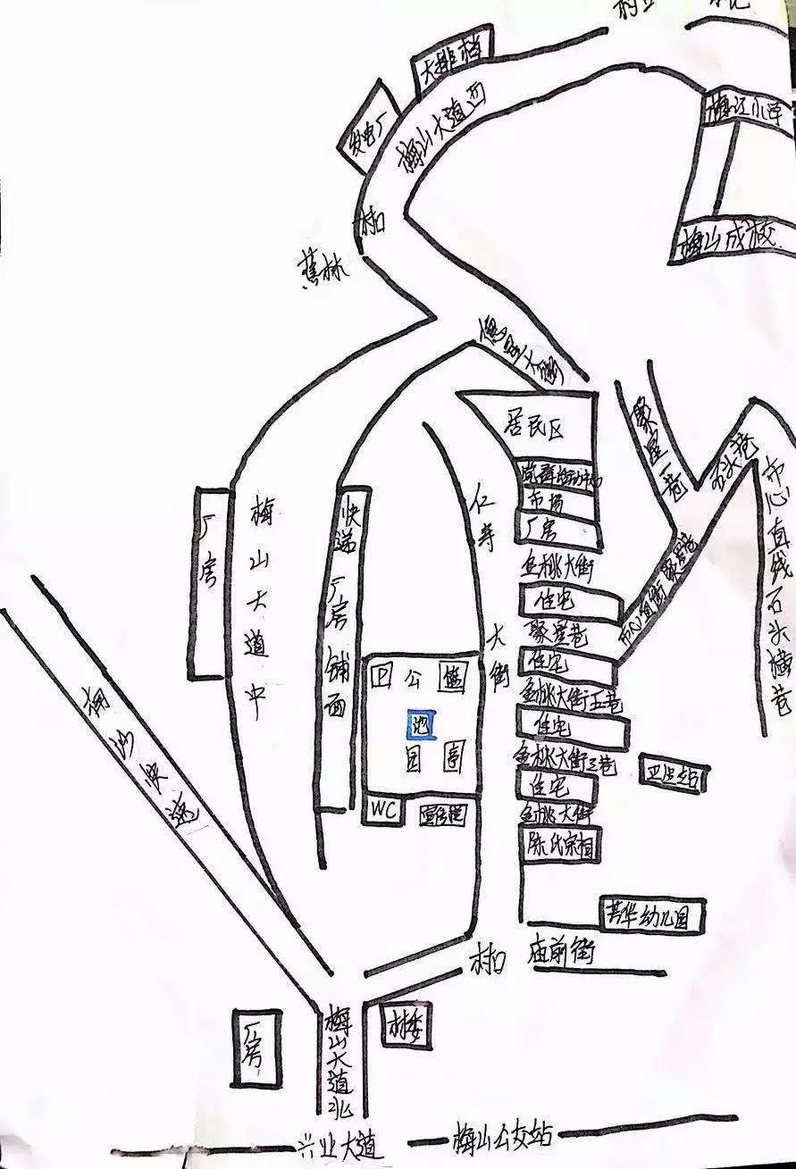 南村马有自己的手绘地图啦你想不想收藏一份