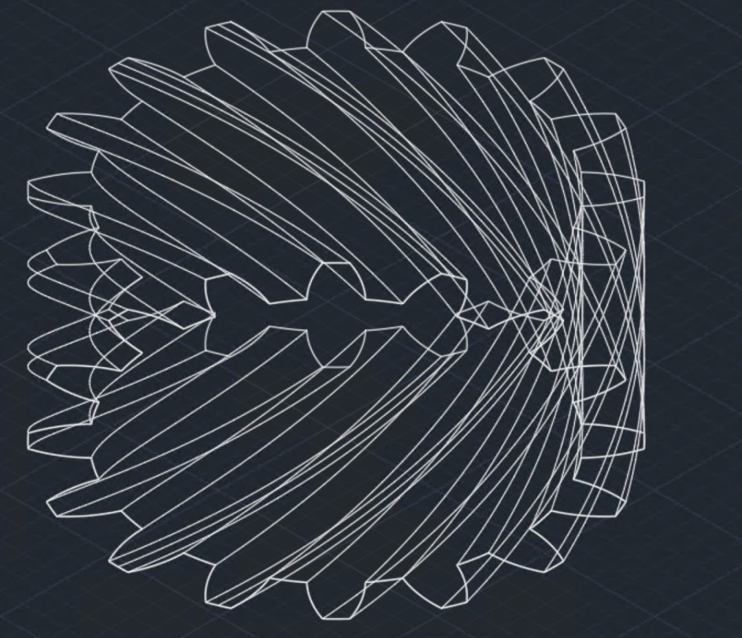 如何用autocad搞定三维斜齿轮