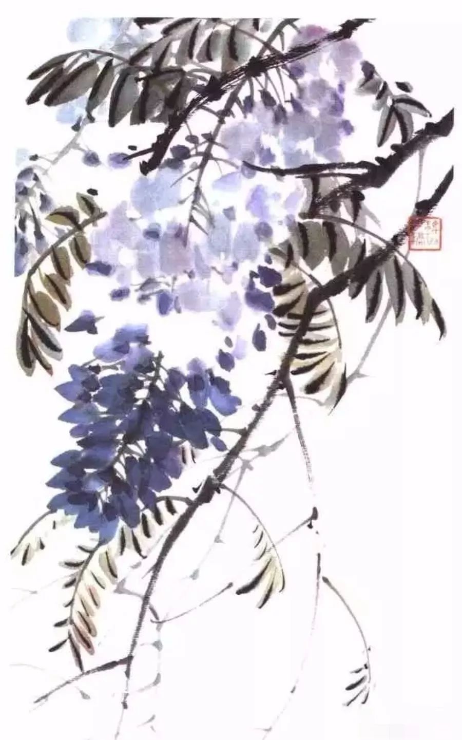 名师作品欣赏:1,乔木画紫藤乔木 紫藤乔木(1920-2002,字大年,著名