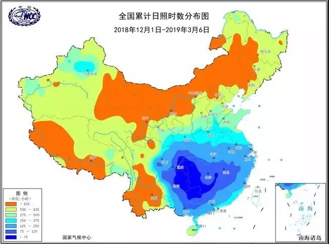 中国日照强度分布图图片