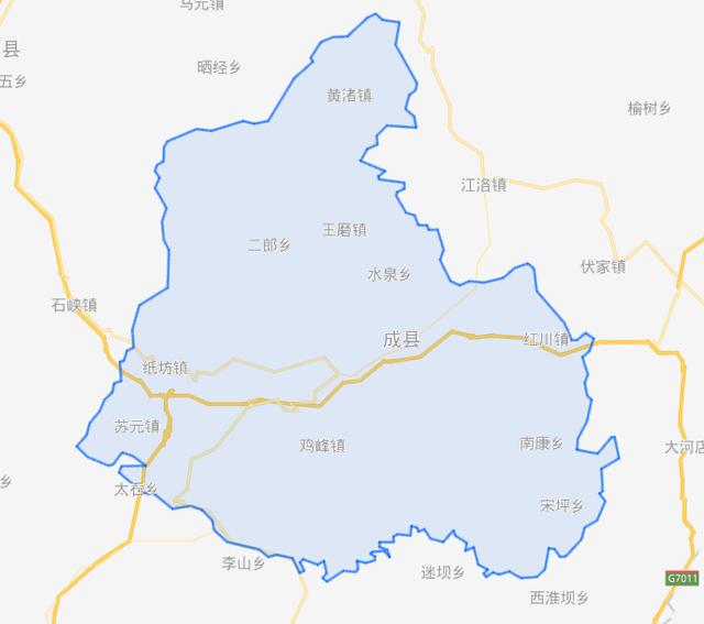 成县的乡镇地图图片