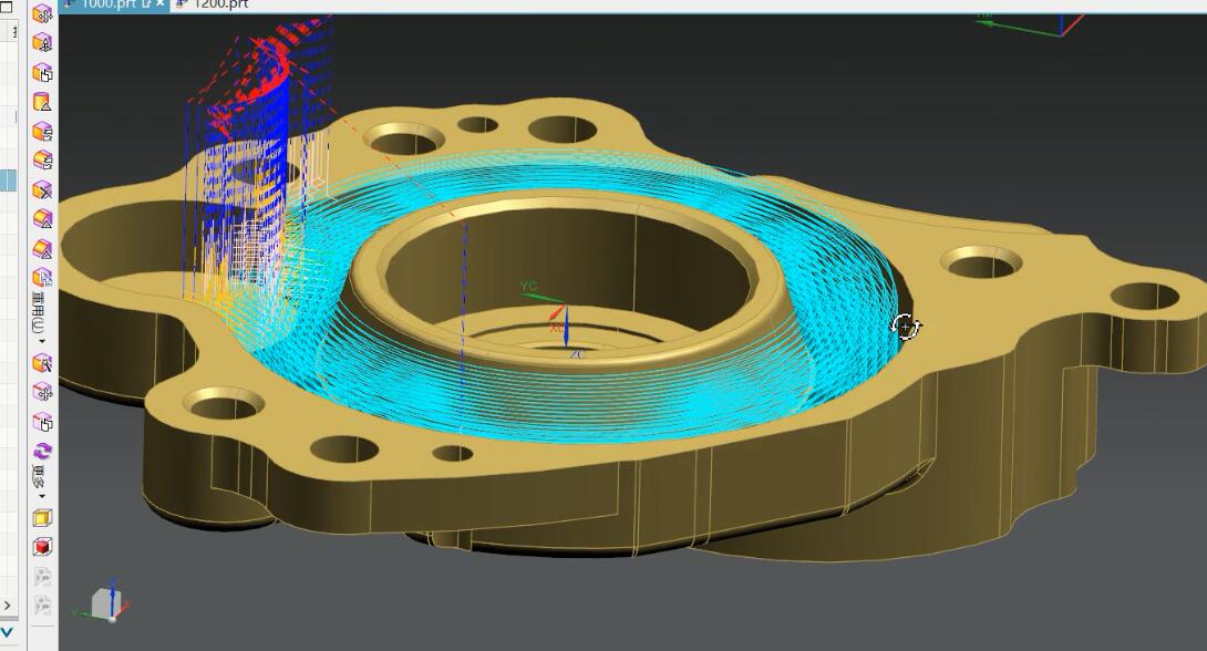 ug120數控編程3d實戰篇後處理三軸實例cncnx加工工藝