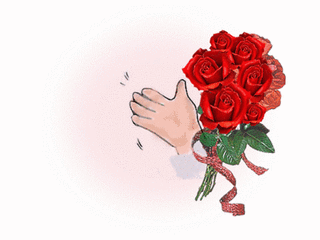 玫瑰花动图写字图片