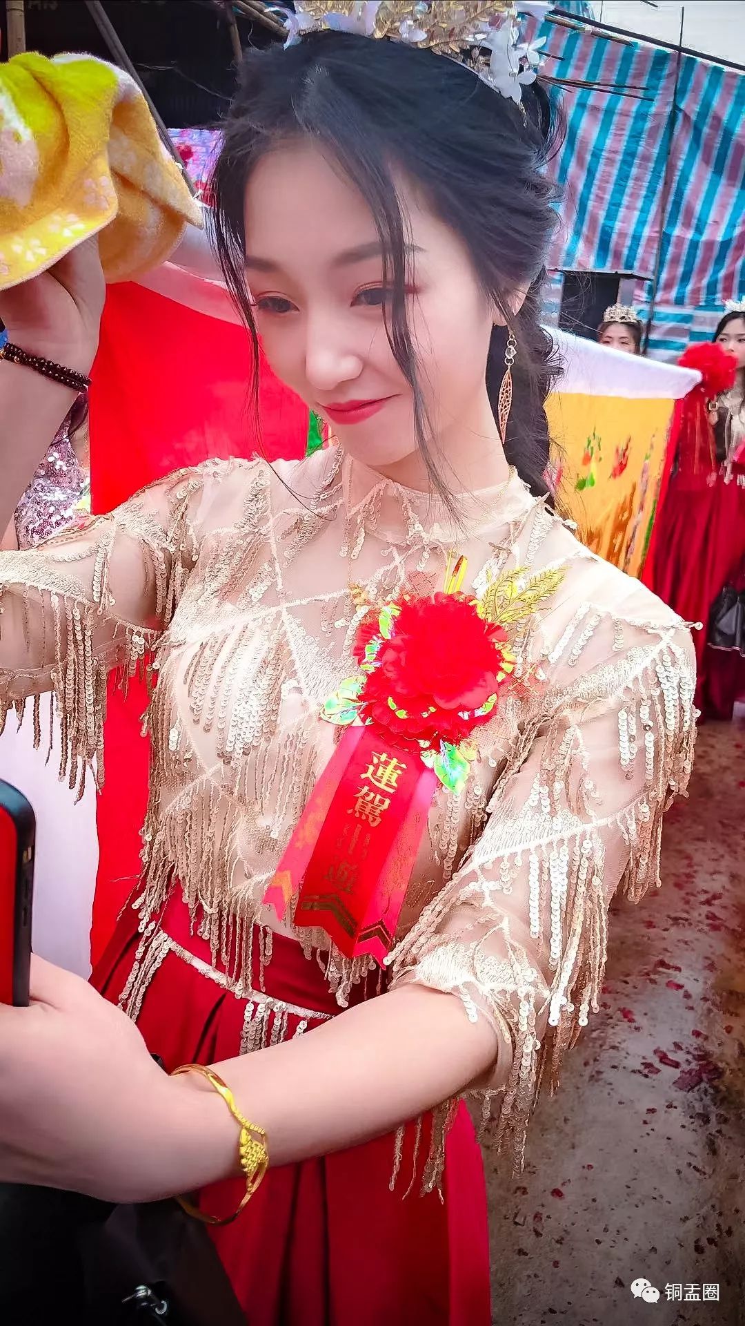 潮汕美女 标旗图片