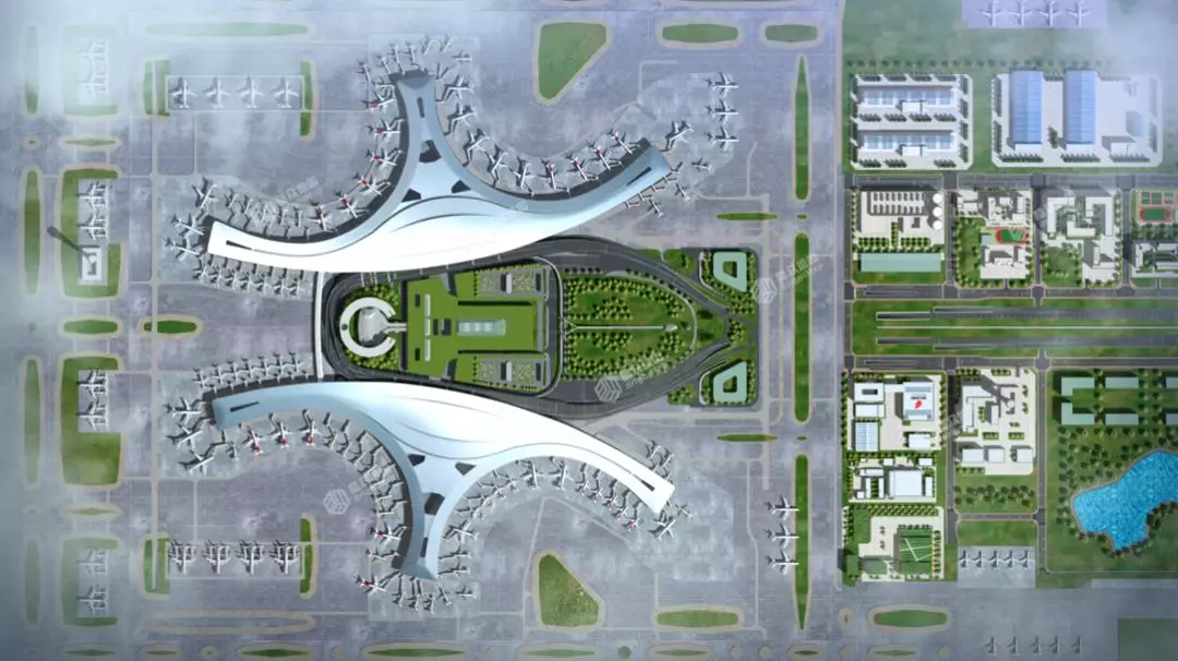 天府机场跑道平面图图片