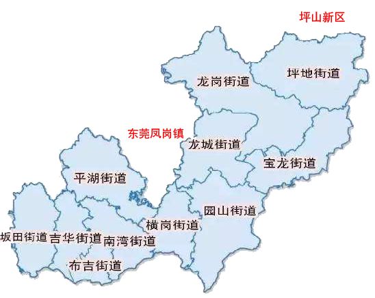 龙岗区街道办划分图图片