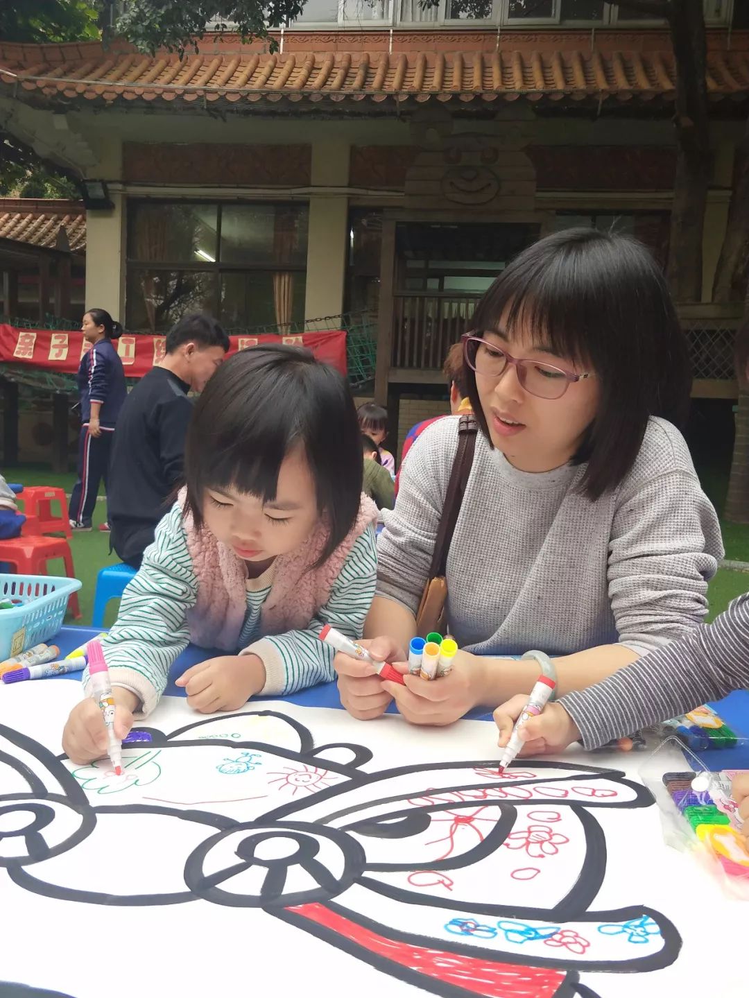 童冠幼兒園親子合作創意無限手工繪畫製作