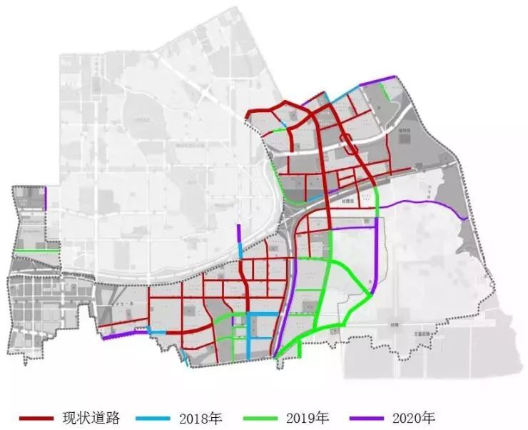 计划建成五典坡路,三兆路,裴家崆路,创意大道,黄渠头北路,黄渠头路