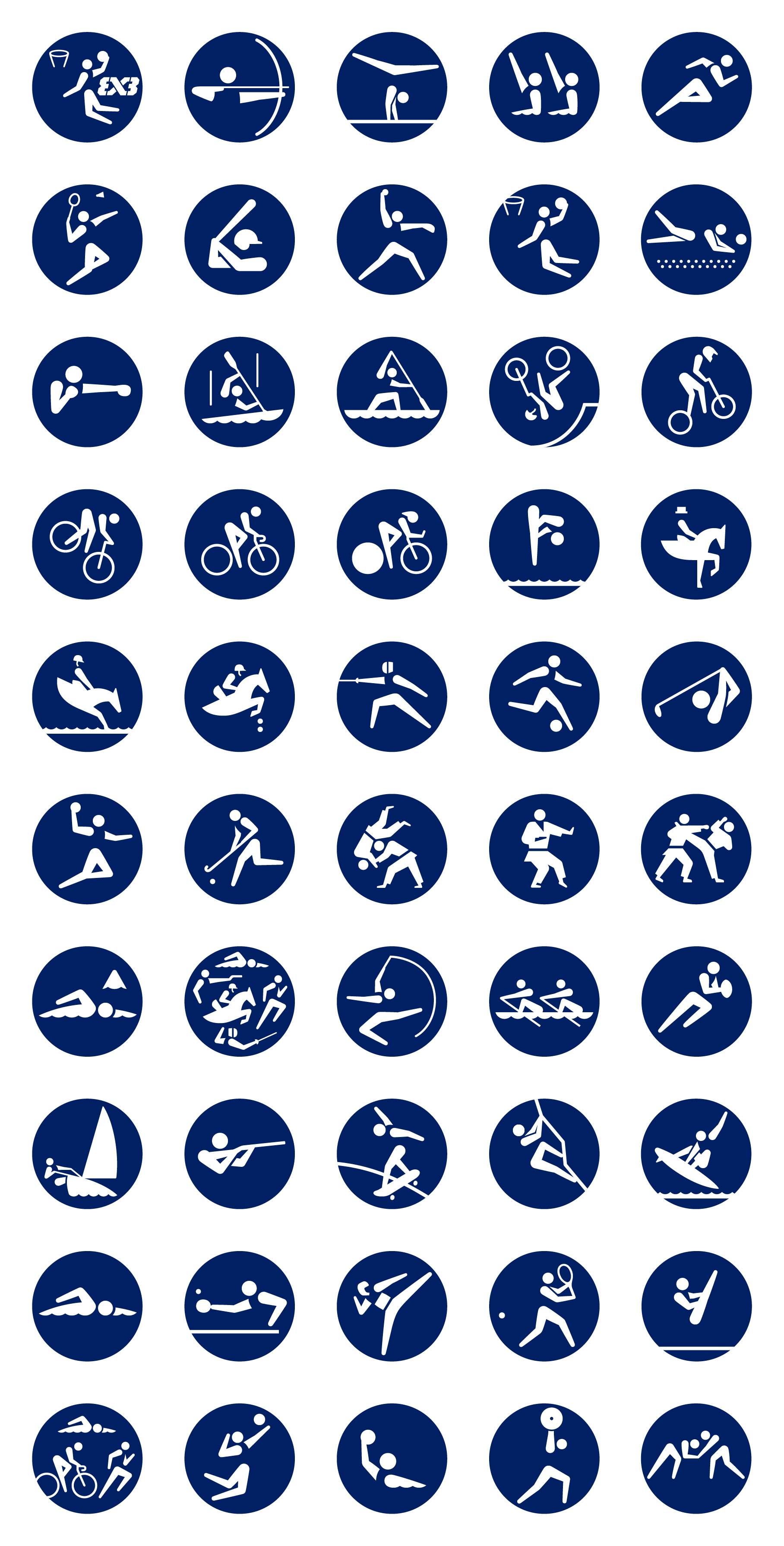 奥运会——东京奥组委发布奥运会体育图标