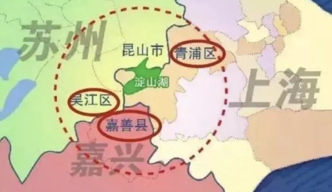 而三地都交界的地方,只有一處,那就是:上海青浦區 蘇州市吳江區 浙江