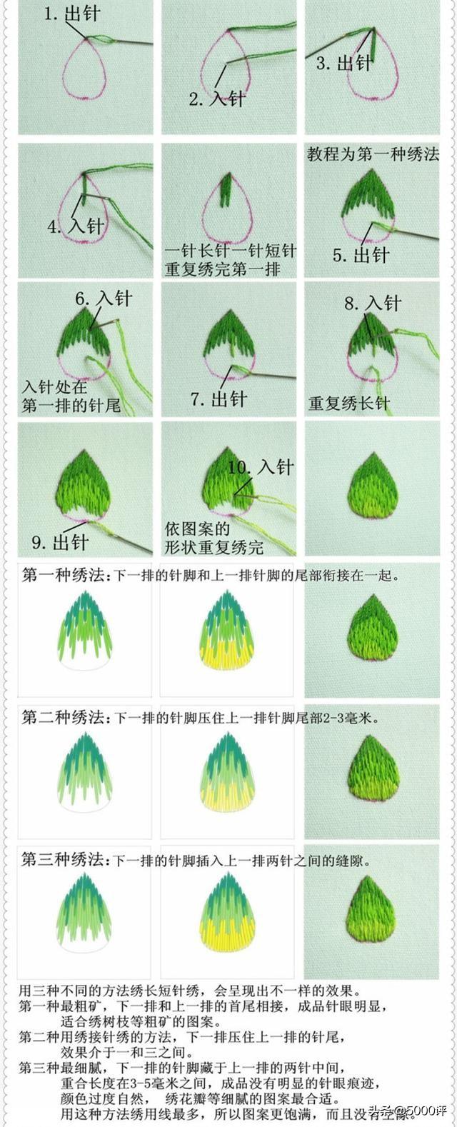 好美的刺绣有教程和花样值得学习