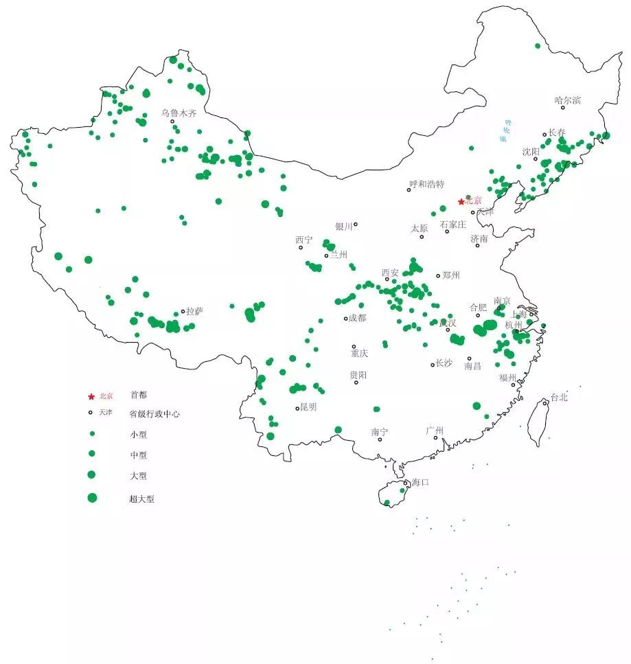 中國銅礦礦產地分佈示意圖△ 中國銅礦預測工作區分佈示意圖(以Ⅲ