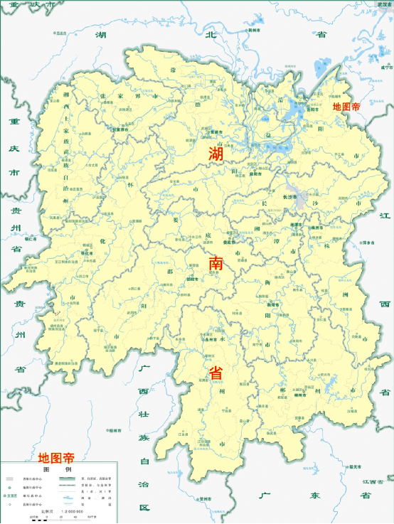 湖南湖北交界地图全图图片