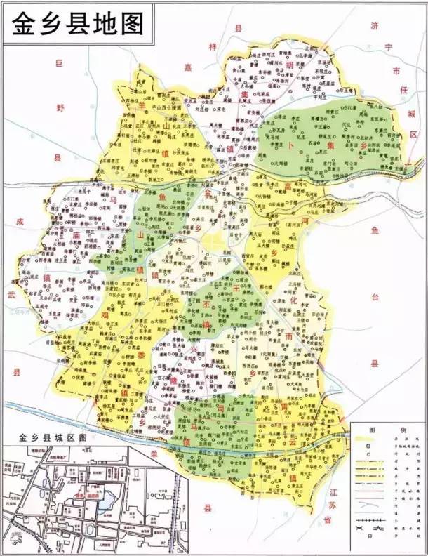 金乡各乡镇地图图片