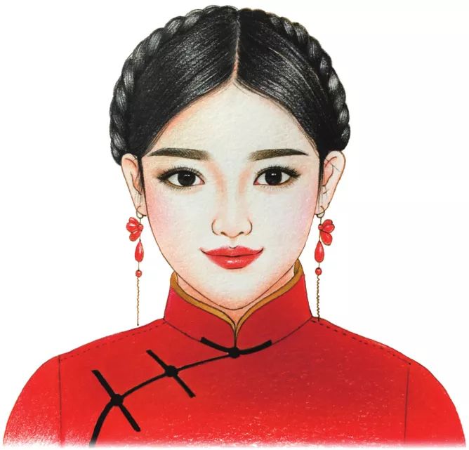 古风手绘插画教程彩铅画教程