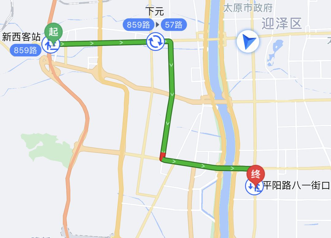 茶城太原汽車客運西站乘車路線4打車:約19分鐘,預計花費22元公交車:在