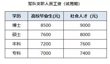 以現役軍官為參照系,軍隊建立統一的文職人員工資制度,工資待遇綜合比