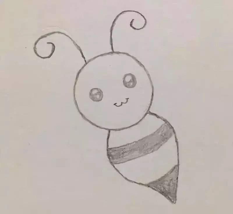 小蜜蜂简笔画 简易图片