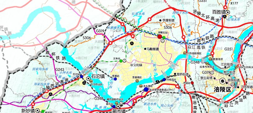 涪陵北线高速规划图图片