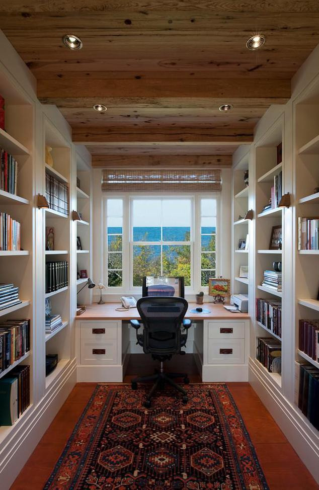 十三款定制书柜创意家庭书房设计,书柜 书桌的完美搭配