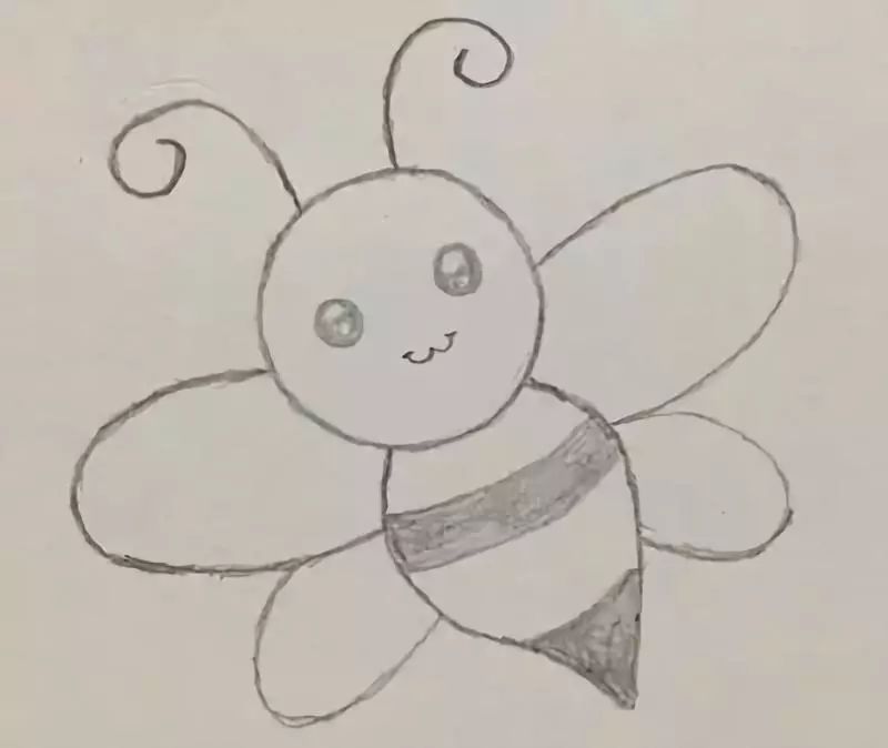 小蜜蜂画法可爱图片