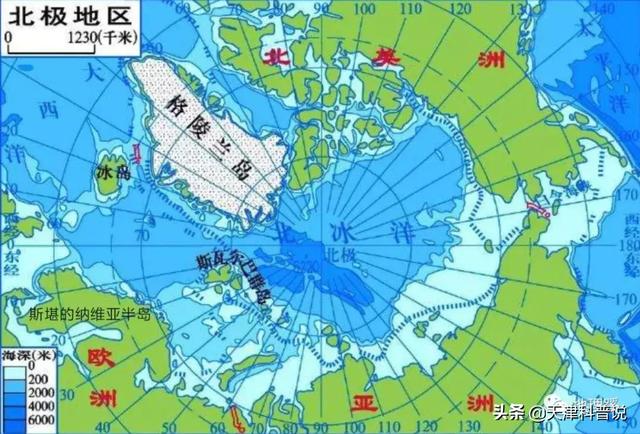 极地的海陆位置图片