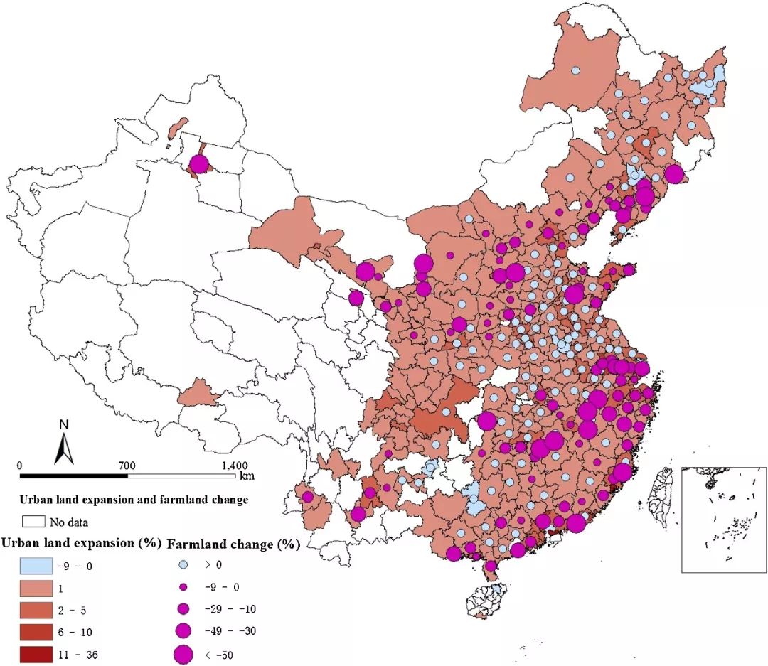 本文根據1990-2013年中國地級市的面板數據,通過考察城市化對耕地面積