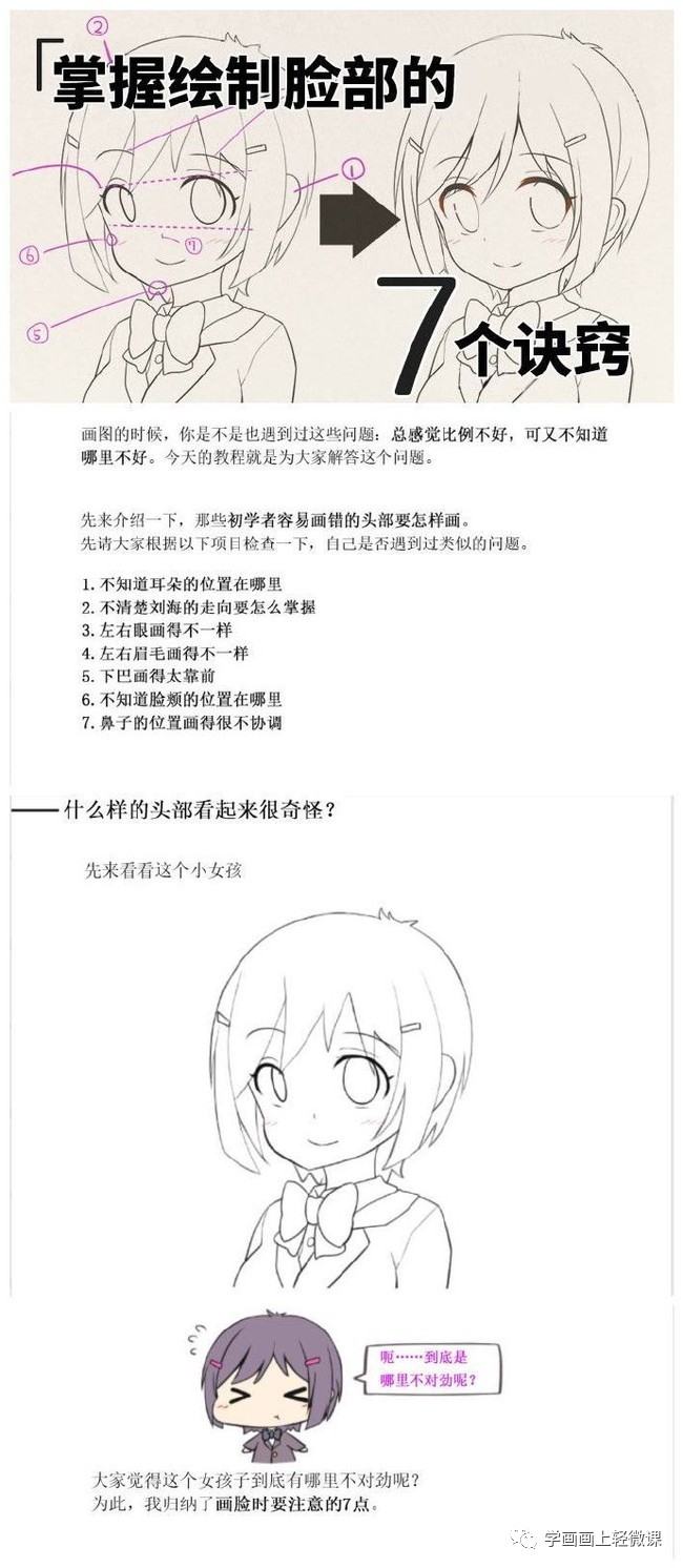 漫画人物的脸怎么画？脸部绘画详细教程！