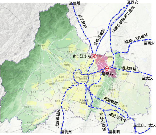 成都市青白江区最新交通规划铁路高速快速公路轨道交通