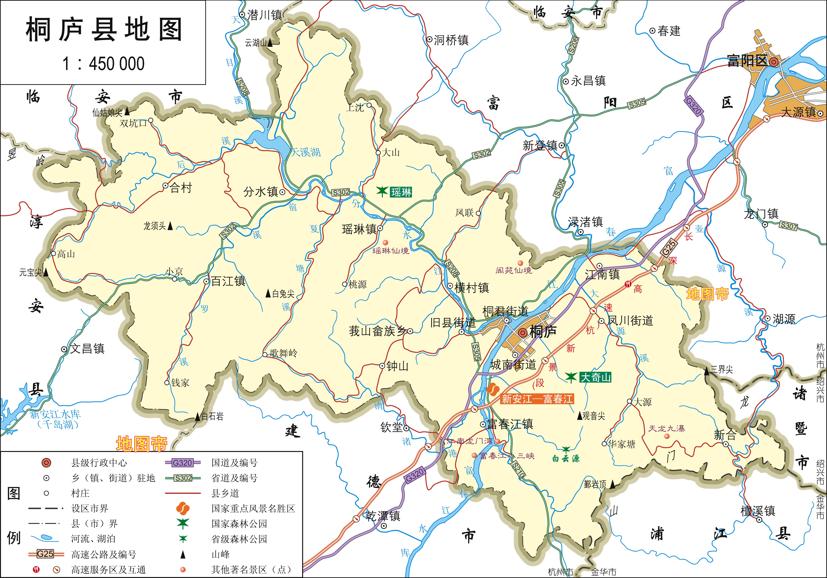 千岛湖镇城区道路地图图片