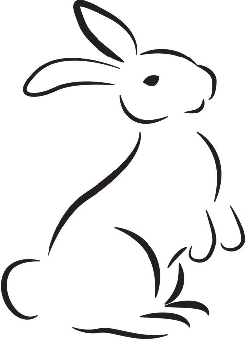 兔子简化图片