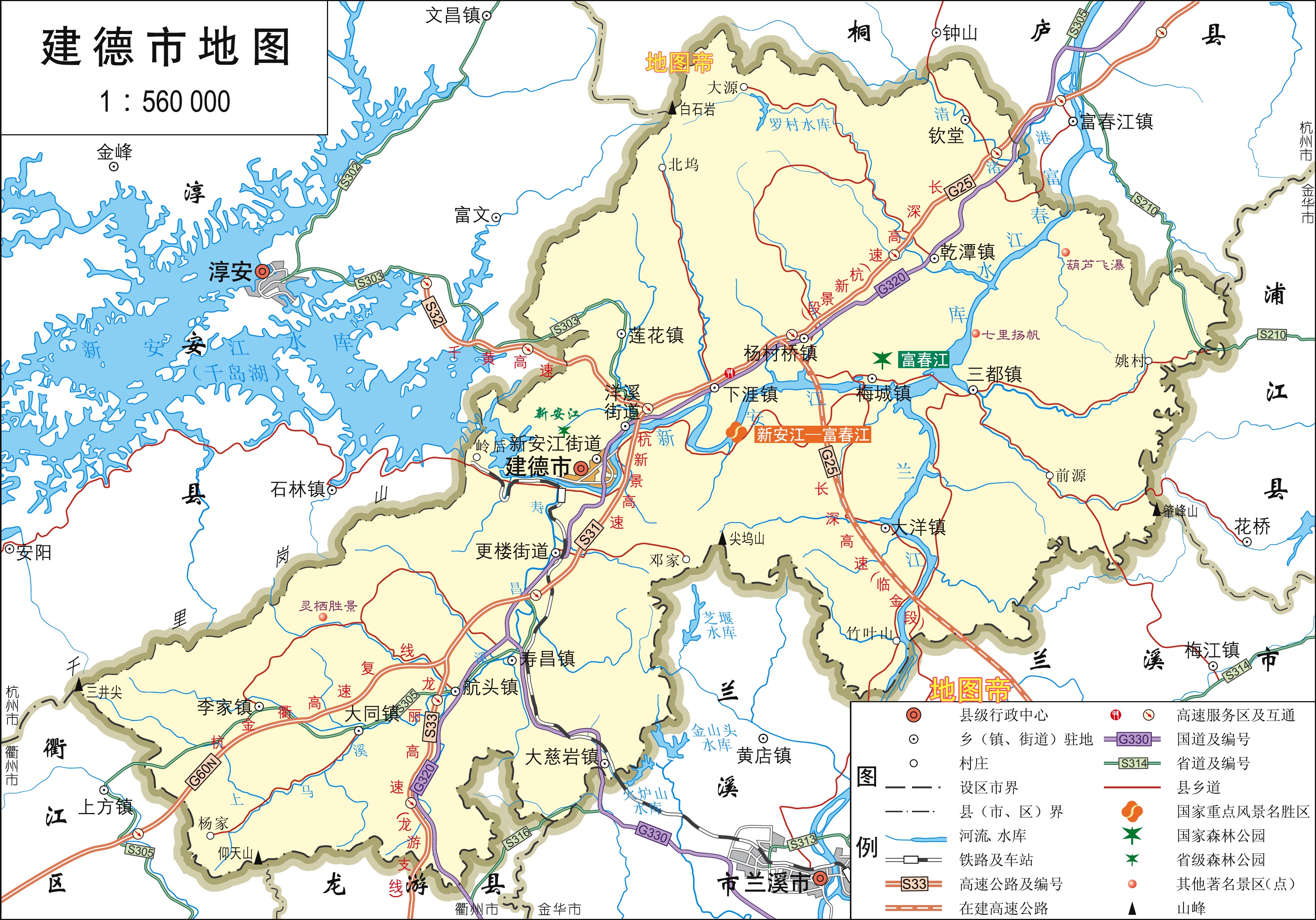 千岛湖镇城区道路地图图片