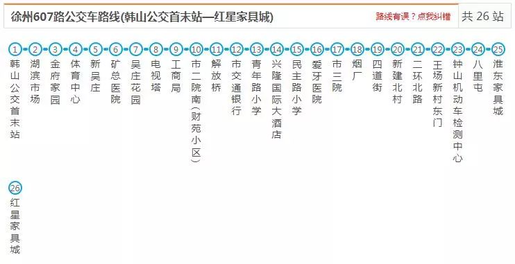 季節性空調票價,春季秋季1元,冬季夏季2元 徐州607路公交車路線 運行