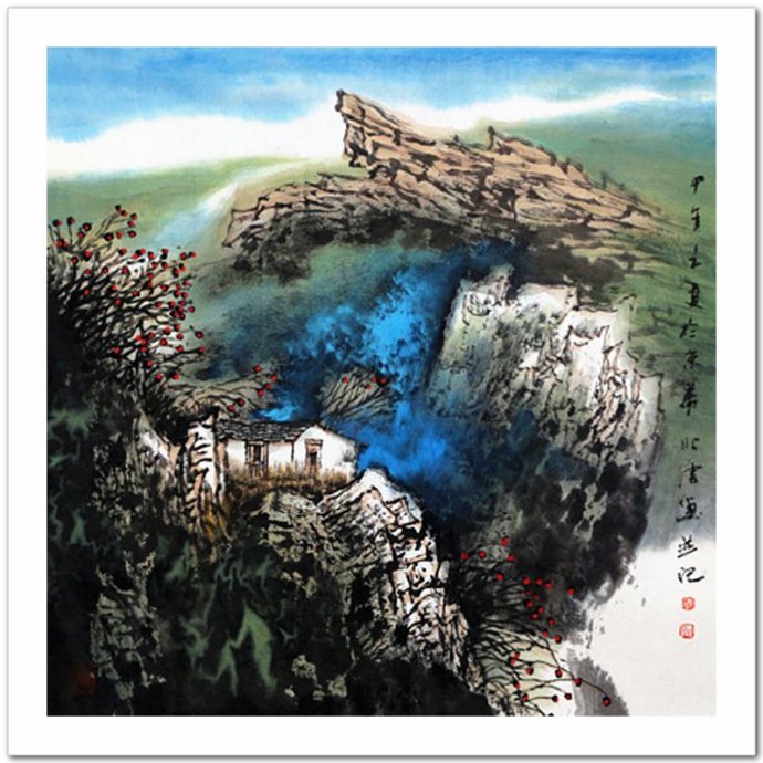 厚重平拙 中国画家张北云西部山水画作品赏析