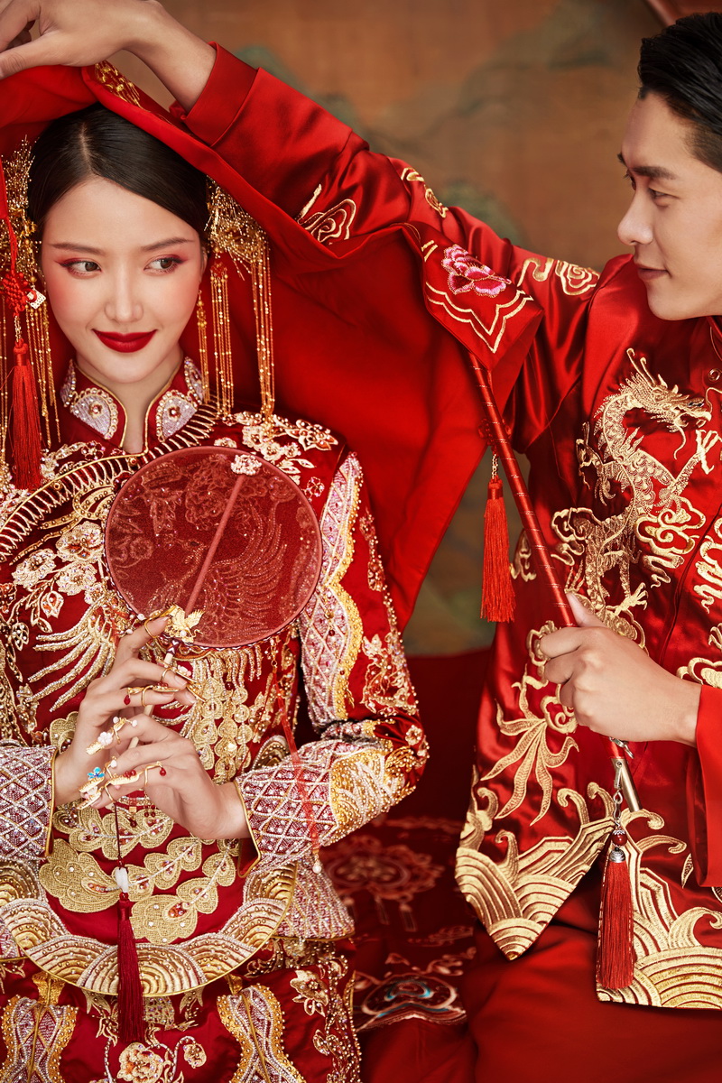 大美中国中式主题婚纱照 细节还原传统中式婚礼